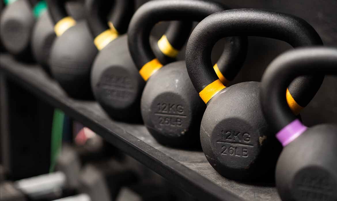 The strength studio has a full range of kettlebells and dumbells for all your training needs